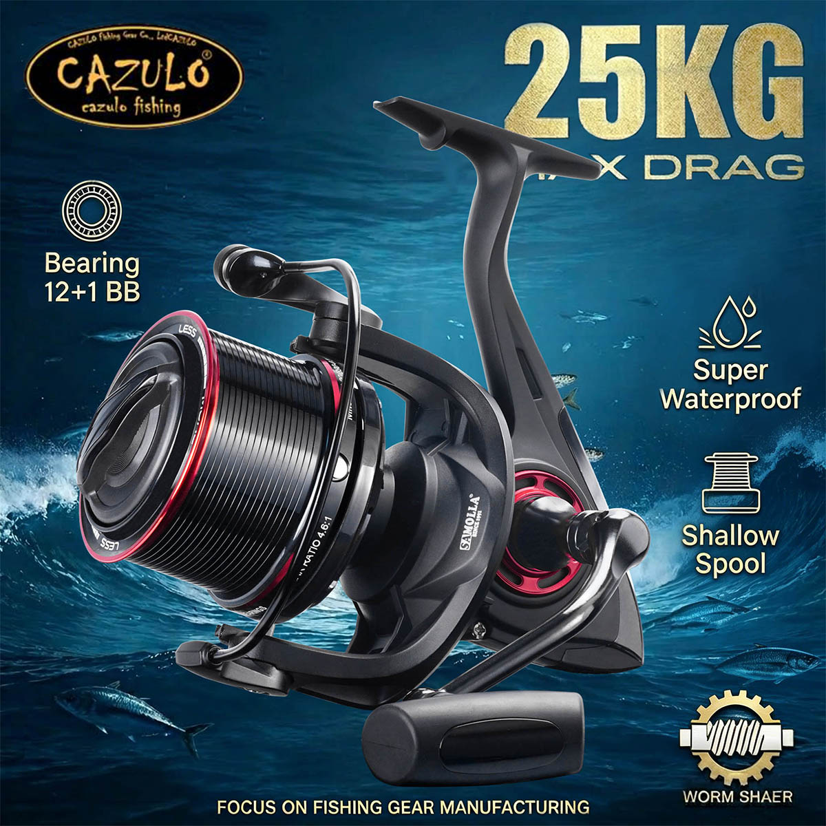 Daiwa Reel Bg - CAZULO Long Cast Spinning Reel for