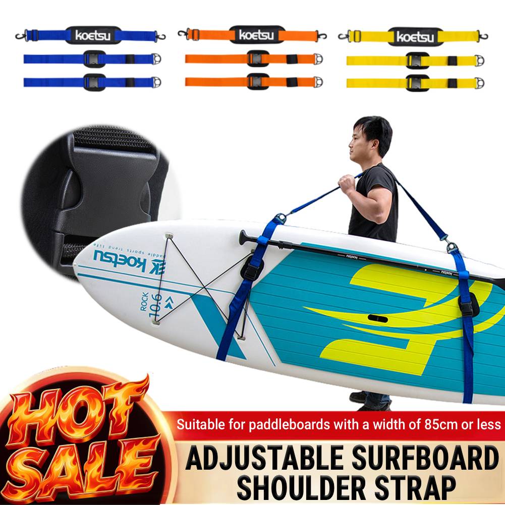 Fishing Kayak Sit On Top - Adjustable Surfboard Shoulder Strap Carry Sling,