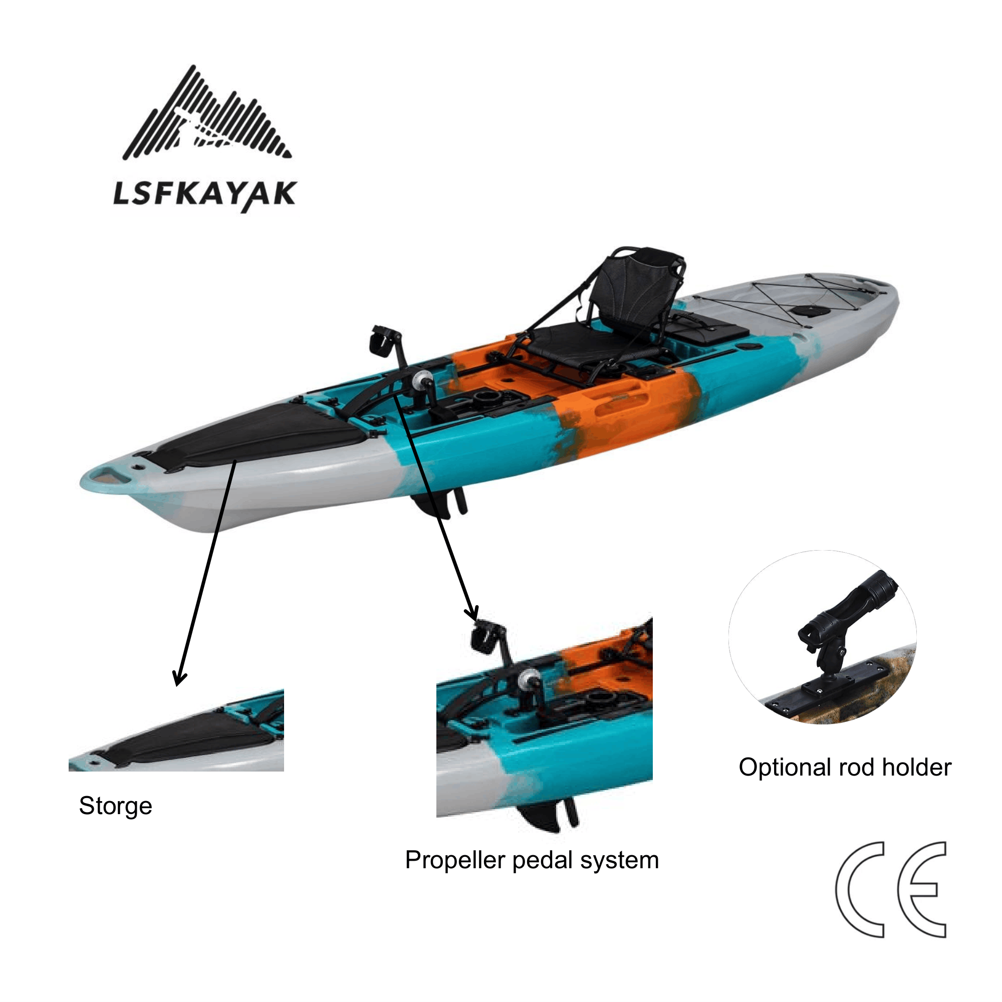 Mirage Propel 12ft PRO Pedal D - đánh giá và giá Fishing Kayak Pedal Drive